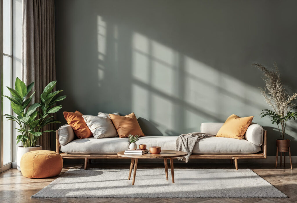 inspirasi paduan warna sofa ruang tamu
