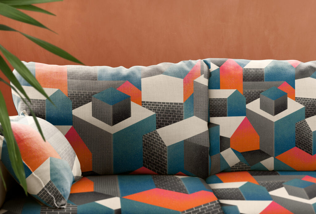 kain pelapis sofa motif