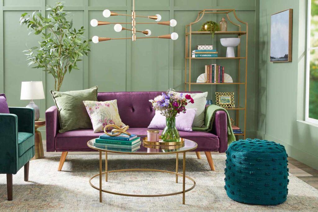 mint lavender ruang tamu